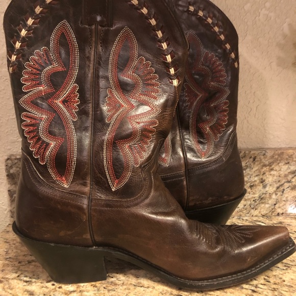 Justin mid calf cowgirl boots size 10 - Picture 5 of 7